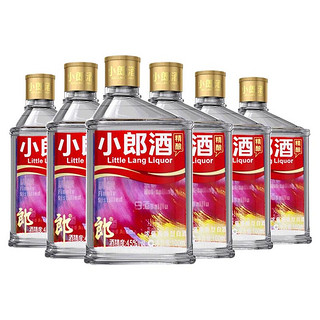 LANGJIU 郎酒 精酿小郎酒 炫彩分享款 浓酱兼香型白酒 45度100ml*6瓶 整箱装