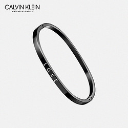Calvin Klein 卡尔文·克莱 hook护刻系列 PVD黑色细手镯 KJ06BD1901
