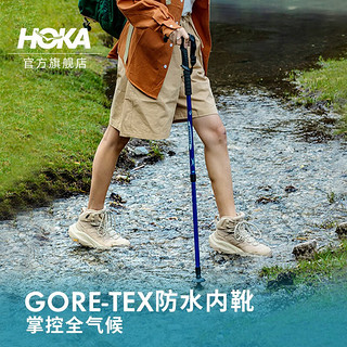 HOKA ONE ONE 男女款卡哈2中邦徒步鞋Kaha 2 GTX皮革减震防水支撑 流沙色/蛋酒色-男女款 42.5/270mm 36.5/225mm 黑色 / 黑色-女