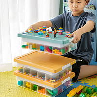 STORAGE STORY 收纳总动员 小颗粒乐高收纳盒积木收纳箱儿童玩具零件分类分拣整理箱分格分装