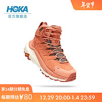 HOKA ONE ONE 男女款卡哈2中邦徒步鞋Kaha 2 GTX皮革减震防水支撑 流沙色/蛋酒色-男女款 42.5/270mm 45/290mm 落日红/陶土红-女