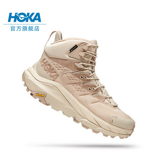 HOKA ONE ONE 男女款卡哈2中邦徒步鞋Kaha 2 GTX皮革减震防水支撑 流沙色/蛋酒色-男女款 42.5/270mm 42.5/270mm 牛津黄 / 沙色-男女款