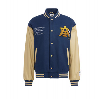 adidas ORIGINALS MC VARSITY JKT 男子运动夹克 HZ7092 矿物蓝/汉玉白 XL