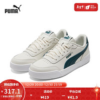 PUMA彪马官方 新款男女同款情侣经典简约休闲板鞋 CARACAL 369863 烟灰色-绿色-39 38.5