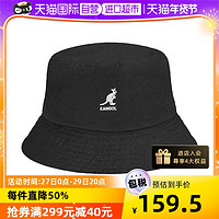 KANGOL 袋鼠棉帽同款黑色渔夫帽报童帽帽子夏季盆帽进口