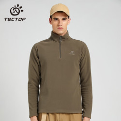 TECTOP 探拓 抓绒衣 秋冬款男女拉链立领打底衫加厚保暖套头卫衣