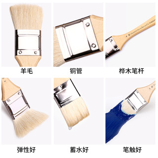 中盛画材羊毛刷水彩笔/水粉/油画/丙烯画笔板刷 墙绘笔刷/刷子710