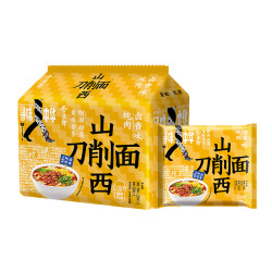 今麦郎 非油炸方便面 泡面速食拉面 山西刀削面 卤香炖肉味 5包