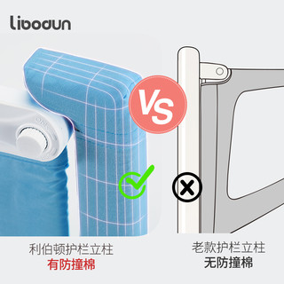 利伯顿libodun婴儿床围栏 宝宝防摔防护栏床上护栏儿童防掉床边档板床围 熊猫盼达（下拉链） 2.2米一面