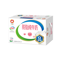 yili 伊利 2箱 脱脂纯牛奶250ml*16盒