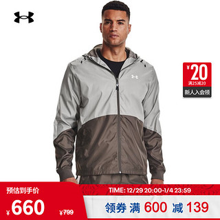 安德玛 UNDERARMOUR）秋冬Legacy男子训练运动外套1373821 灰色176 L