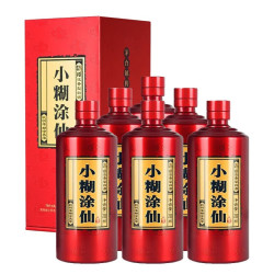 小糊涂仙 典藏 52度 浓香型白酒 250ml *6瓶 整箱装 赠仙酿礼盒200ml*2
