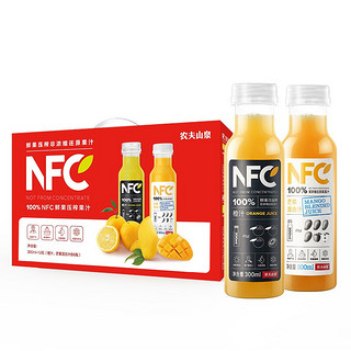100%NFC果汁300ml*12瓶（橙汁*6+芒果汁*6）