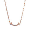 Tiffany&Co. 蒂芙尼 T系列 62617780 笑脸18K玫瑰金钻石项链 0.03克拉