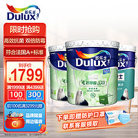 Dulux 多乐士 致悦竹炭抗甲醛净味5合1内墙乳胶漆 油漆涂料墙面漆A8146+A914套装