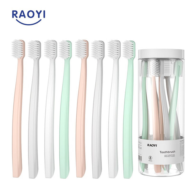 RAOYI 玉米淀粉软毛牙刷 8支