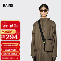 RAINS Jet Bag 单肩包防水包斜挎包腰包时尚潮流mini包 黑/乌木棕