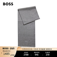 HUGO BOSS 男秋季休闲简约羊绒面料徽标装饰时尚围巾