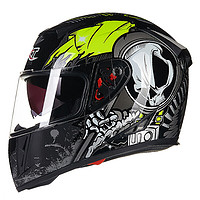 GXT 358 摩托车头盔 全盔 黑绿 2XL码