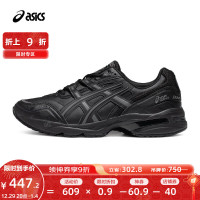 ASICS 亚瑟士 男鞋女鞋透气休闲鞋复古时尚运动鞋百搭舒适跑鞋 GEL-1090 黑色/石灰色 40.5