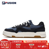 FILA 斐乐 FUSION斐乐潮牌男鞋潮流板鞋2022冬厚底休闲运动鞋BANK 传奇蓝/燧石岩-NF 41