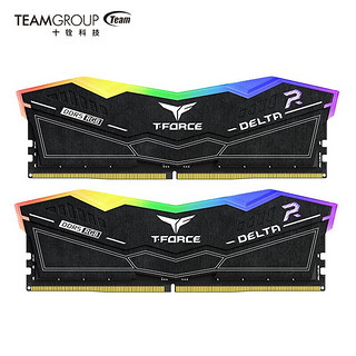 十铨(Team) DELTA 炫彩RGB DDR5 6400 台式机灯条 高频电脑内存条 白色 32G（16Gx2）