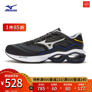 Mizuno 美津浓 Wave Creation 23 男子跑鞋 J1GC220154 黑色/银色 40