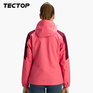 探拓（TECTOP）探拓（TECTOP）三合一户外服男女抓绒内胆多功能可拆卸防风登山服 女款藕粉 M