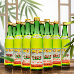 竹叶青 复古竹 45%vol 清香型白酒 500mL*12瓶 复古版 送同款1瓶