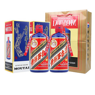 MOUTAI 茅台 颜色系列 蓝色 酱香型白酒 53度 500ml*2 双瓶装