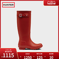 HUNTER BOOTS Hunter2020秋冬新款女高筒靴英国经典惠灵顿防水防滑通勤雨鞋雨靴（40.5、藏青色）