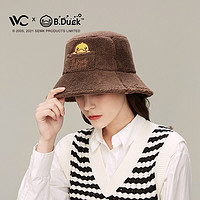 PLUS会员：VVC 小黄鸭联名 羊毛平顶渔夫帽
