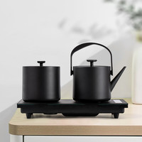 友茗堂 电水壶智能温控煮茶器电热水壶家用办公小型双炉烧水壶茶具 黑色双炉智能上水