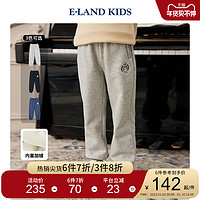 E·LAND KIDS eland kids衣恋童装2022年冬季新品男女童时尚印花加绒束脚运动裤