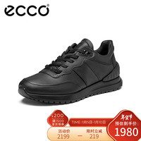 ecco 爱步 运动鞋男 简约舒适软底百搭休闲鞋 雅跃系列523234 黑色43