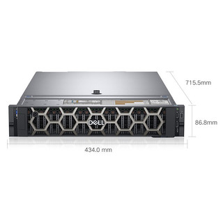 DELL 戴尔 PowerEdgeR750XS 机架式 服务器（2芯至强银牌 4314、16核、16个内存插槽、64GB、5个8TB HDD、四千兆网络接口、800W双电源、H745）