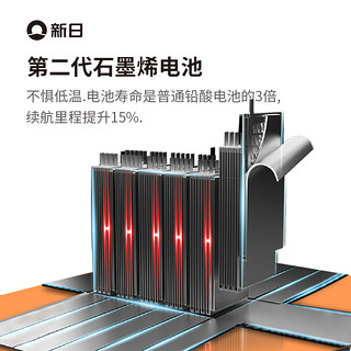 SUNRA 新日 智能电动车48V石墨烯新国标轻便电瓶车旗舰QA1 2.0鸿蒙智联版