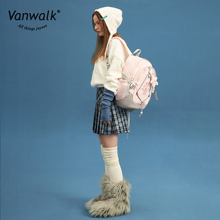 VANWALK 星球兔 自制可爱奶糖兔学生女双肩包新款星星轻便书包背包