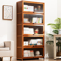 MU MA REN 木馬人 書架置物架落地書柜子閱讀架兒童家用客廳簡易實木多層儲物收納柜