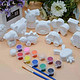 贝可麦拉 儿童手工DIY石膏娃娃 10个随机白坯+12色颜料+2画笔
