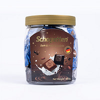 Schogetten 德国进口 丝格德 Schogetten 小方块黑巧克力牛奶巧克力混合家庭装400g