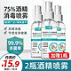 恒助 便携75%酒精喷雾消毒液 3瓶（100ml*3）