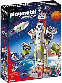 playmobil 摩比世界 9488 玩具 火星火箭带发射台
