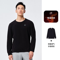 PELLIOT 伯希和 户抓绒衣男秋冬珊瑚绒保暖摇粒绒加绒套头卫衣女 曜石黑 L
