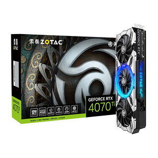 ZOTAC 索泰 RTX 4070Ti 12GB 天启 OC 显卡 12GB 白色