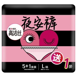 kotex 高洁丝 蜜桃小姐裤型姨妈巾安心裤L号  6条