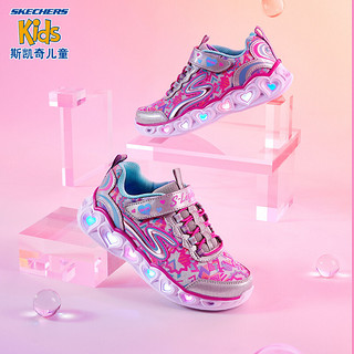 SKECHERS 斯凯奇 儿童轻质闪灯运动鞋