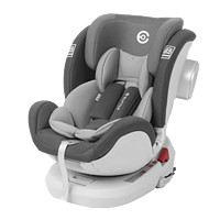 elittle 逸乐途 儿童安全座椅0-4-12岁汽车用婴儿宝宝可坐可躺 升级-爵士灰