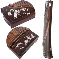 鼎韵 古筝 黑檀木贝雕专业演奏筝（粉荷清蝶）905-BH