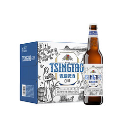TSINGTAO 青島啤酒 全麥白啤 10度 500ml*12瓶